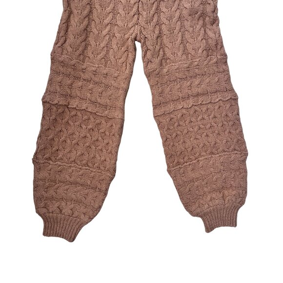 NWT Free People Cable Knit Ramsey Joggers Cozy Caramel Size XS - Picture 8 of 10